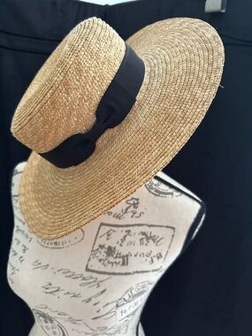 Macchia Di Ruggine woman’s straw boaters hat